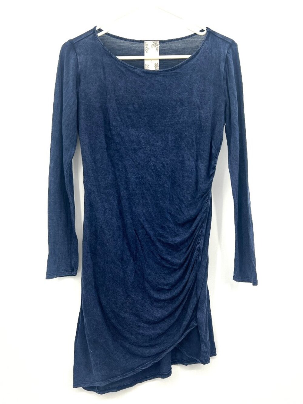 Blu Pepper Dark Blue Asymmetrical Tunic Top Size Small